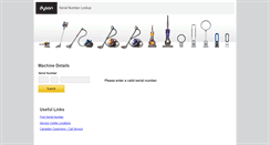 Desktop Screenshot of dysonseriallookup.com